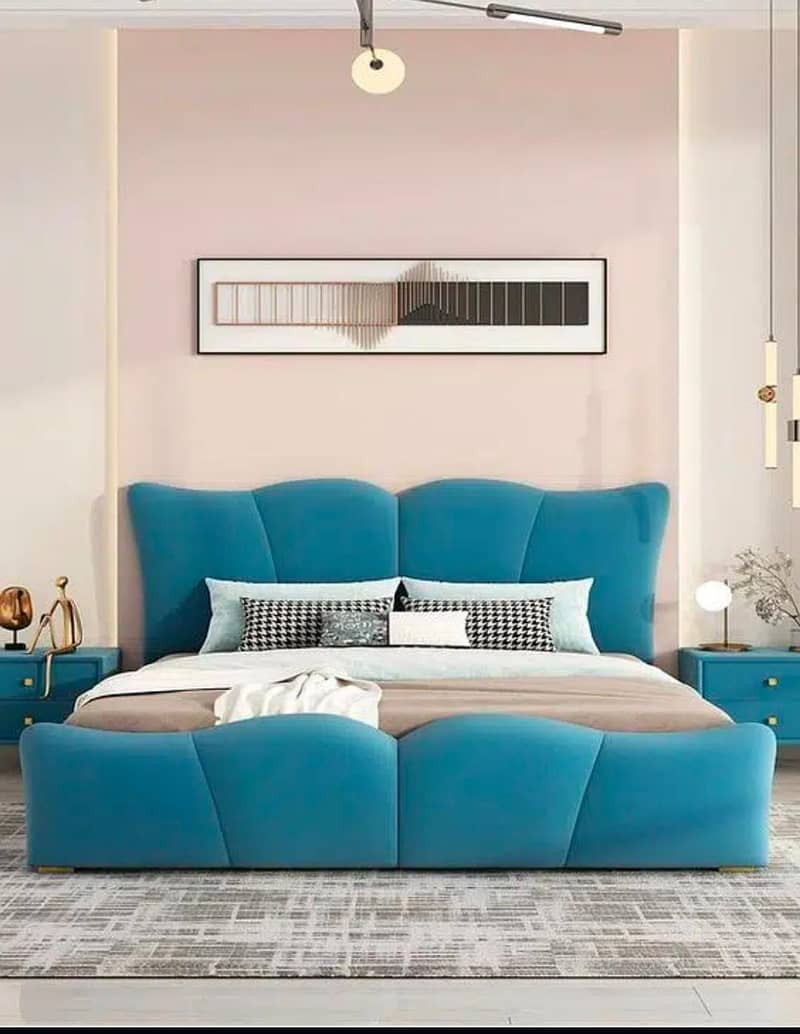 Bed / bed set / king size bed / double bed / poshish bed /side tables 2