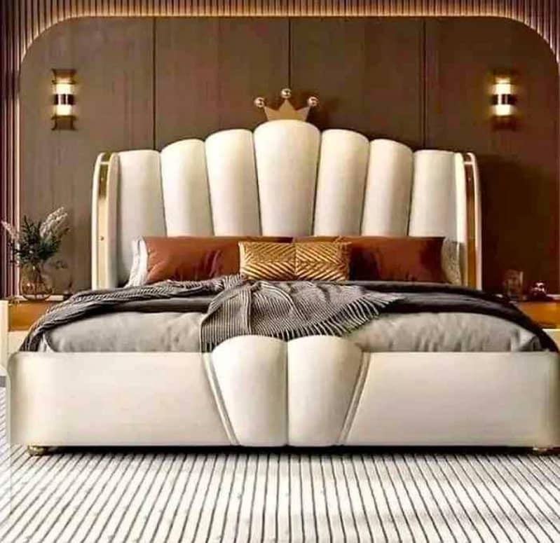 Bed / bed set / king size bed / double bed / poshish bed /side tables 5