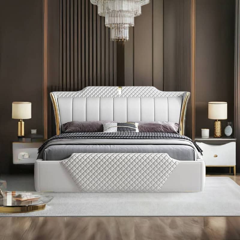 Bed / bed set / king size bed / double bed / poshish bed /side tables 4