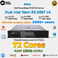 Dell PowerEdge R730 Server Dual Intel Xeon E5-2658 v3 128Gb Ram