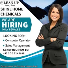 Female Computer Operator & Sales Management Urgently Required