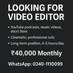 Hiring Video Editor