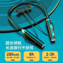 Bluetooth wireless headset, Hanging neck sports binaural in ear neck