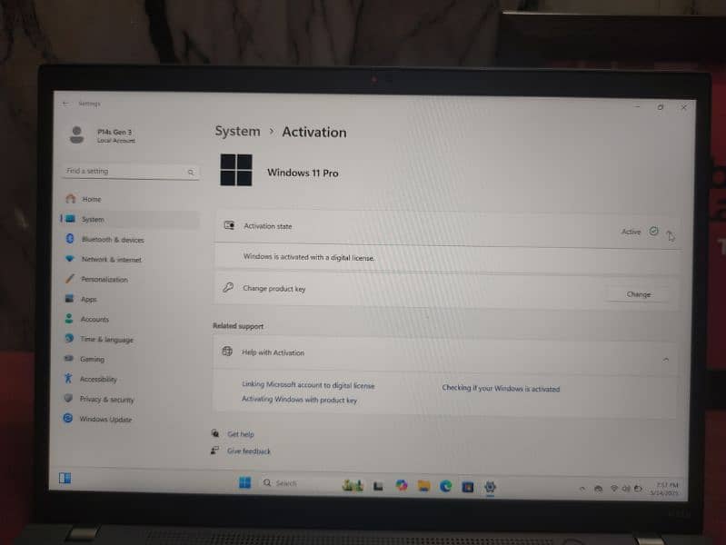 Lenovo Thinkpad P14s Gen 3 (Ci7 12th) Workstations) 4GB Nvidia T550 16
