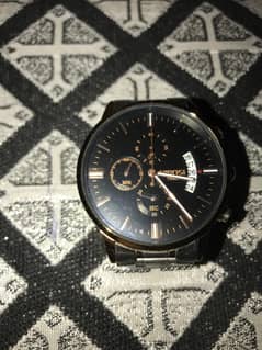 NIBOSI Watches Fashion Analogue Simple Style Black Dial Alloy Strap W