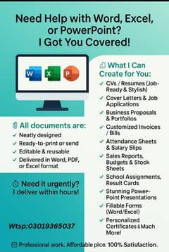Professional CV, Resume, Invoice & Presentation Services