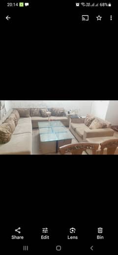7 seater L shape sofa