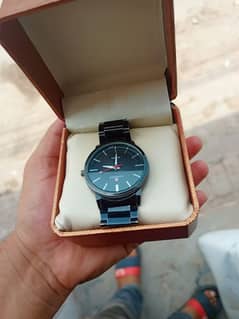 Black chain watch