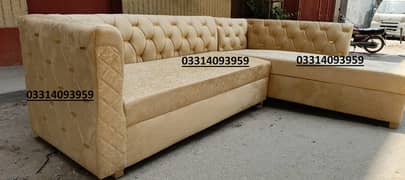 L shape sofa set / Corner sofa set /Turkish sofa set with Brass work