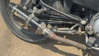Akrapovic style Exhaust with bend pipe  YBR/YBG/YBZ and Honda 150