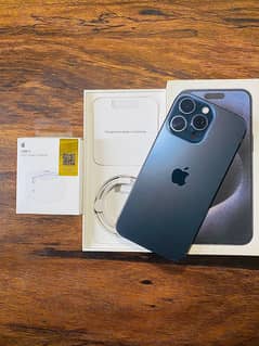 iphone 15 pro max 256gb 100% battery health with original charger