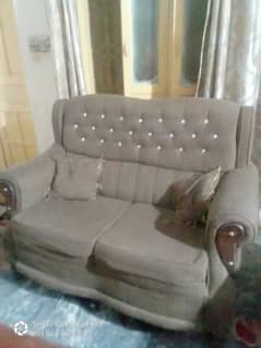 (sofa set) 3 seater,  2 seater, 1 seater sofa brown colour.