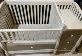Brand New Custom Baby Cot with Drawers & Wheels