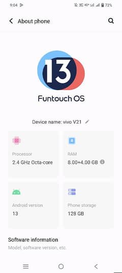 vivo V21.8+4/128GB. 03336656111