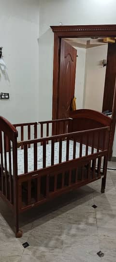 Wooden Cot - Brown