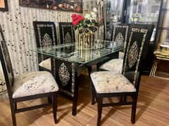 Few months used designer 8,chairs dining set Condition 10/10