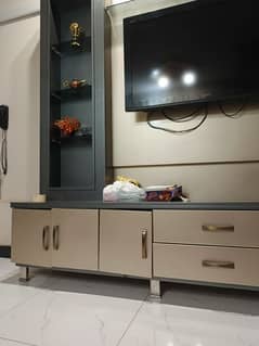 wooden desert led or tv lounge wardrobe