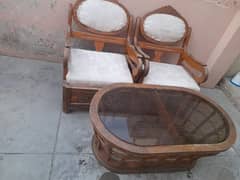 old wood strong and reliable chairs and table