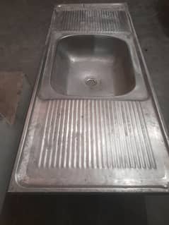 Stainless steel single-bowl kitchen sink