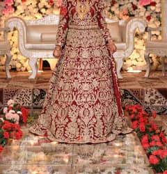 Bridal dress with heavy embroidery