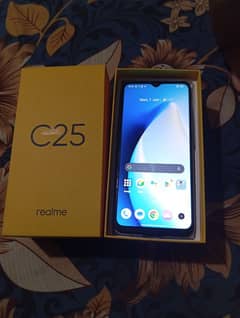 realme c25 with box and charger 4/128