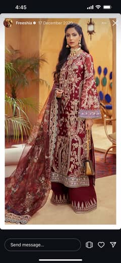 Suffuse Dress Formal 4 piece stitched with Matching Formal Purse