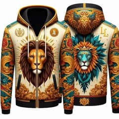 Luxury Lion Printed Hoodie Jacket  Premier design Limited Edition