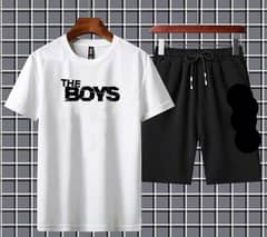 DRI fit printed t shirt and shorts tracksuit for sale