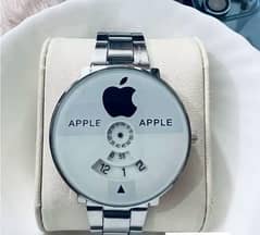men's chain watch silver and white