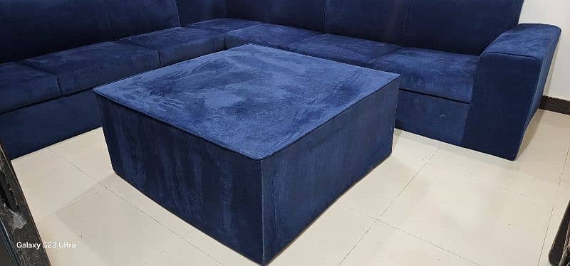 L Shaped Sofa Set With Table 1