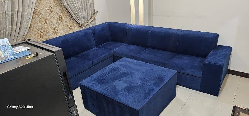 L Shaped Sofa Set With Table 2