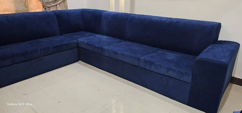 L Shaped Sofa Set With Table 3