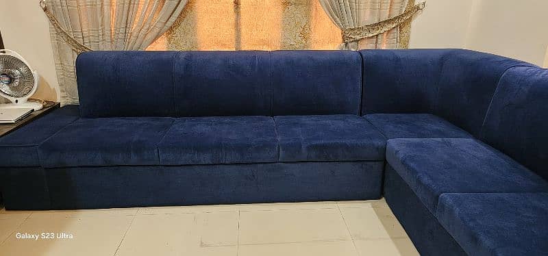 L Shaped Sofa Set With Table 5