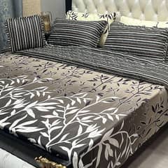 7 Pcs cotton salonica printed comforter set for sale