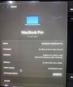MacBook pro i9 2019