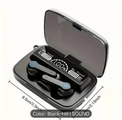 1 Pair of True Wireless Earbuds with LED Display, Wireless 5.0,