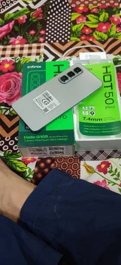 Hot50pro 8+8/128GB All Grnuine with Box charger