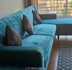 Unused 2 x 6-Seater L-Shaped Velvet Sofa Sets for Sale!