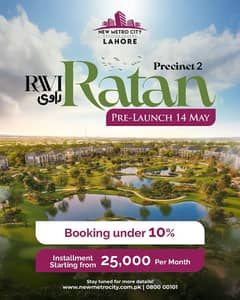3.5 marla plot on installments new metro city lahore