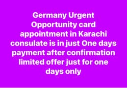Germany Chancenkarte appointment available