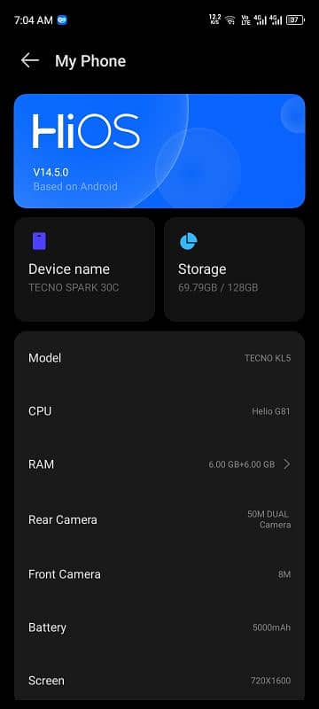 Tecno Spark 30c A one mobile 4