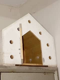 Dressing Table, Showcase and cat house all wooden.