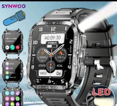 Synwoo Fashion Smartwatch with LED Flashlight, Call Function, touch