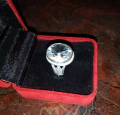 White Zircon Silver Ring