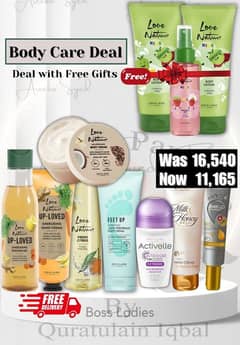 Body Care Deal with free gift until 12Am tonight
