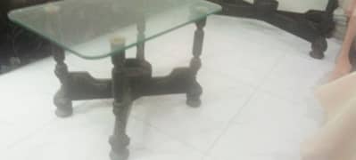 2 glass table 1 small and 1 big