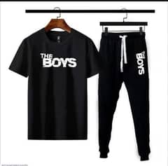 2 Pcs Men's Polyester Printed Track Suit