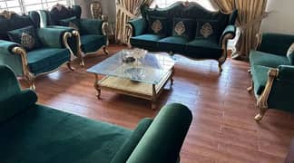 7 Seater King size sofa set with dewan complete drawing room Seal