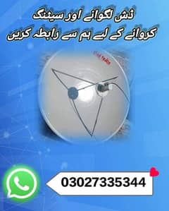 Double dish antenna with complete setting