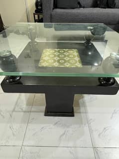 center table for sale size 3/3 heavy glass . v good condition